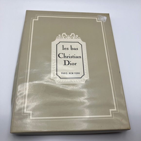 Vintage Christian Dior Les Bas Ultra Dior Black Orchid Stockings 3 Pair 9 1/2 S - Picture 1 of 7